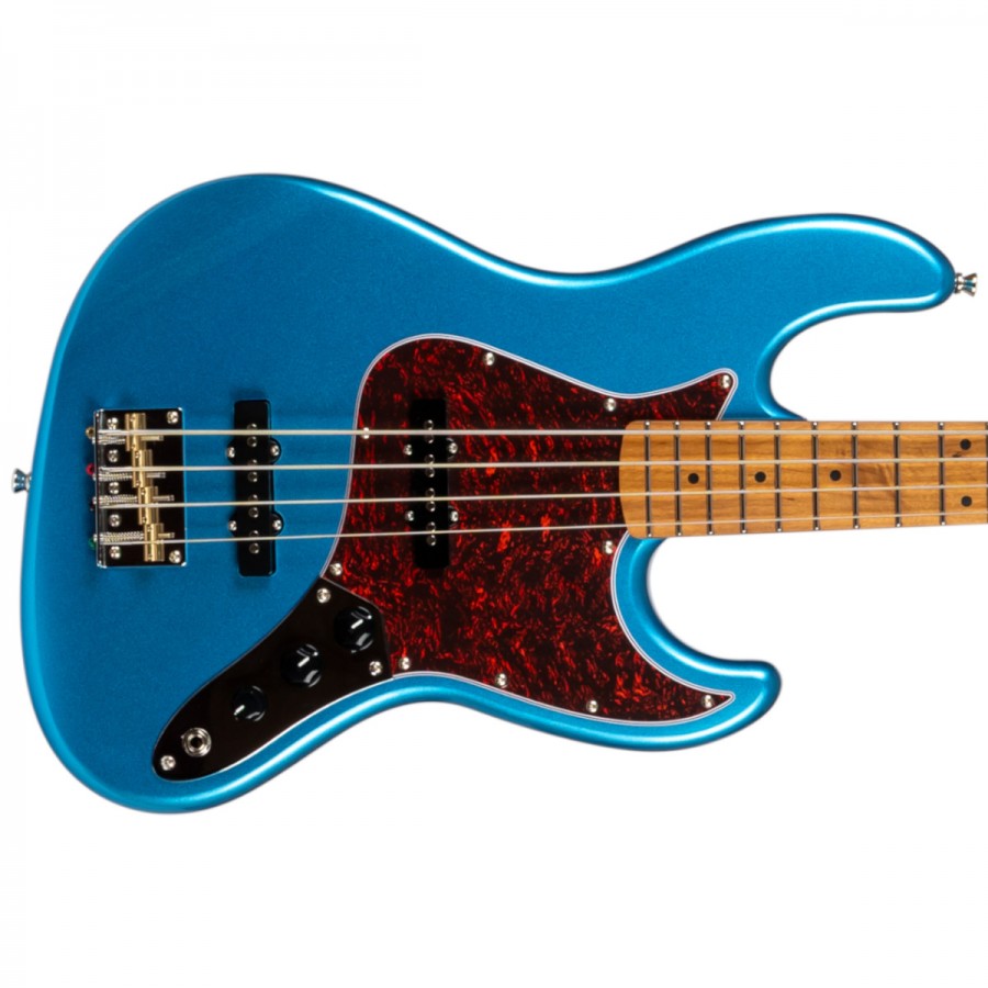 Jet Guitars JJB-300 LB Roasted Maple / Rosewood Bass Guitar - Lake Blue
